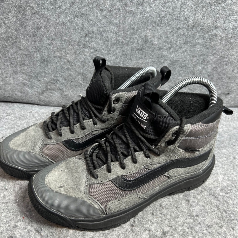Vans UltraRange Black Pewter Gray High Top Sneakers Mens 6.5 Womens 8 Wide